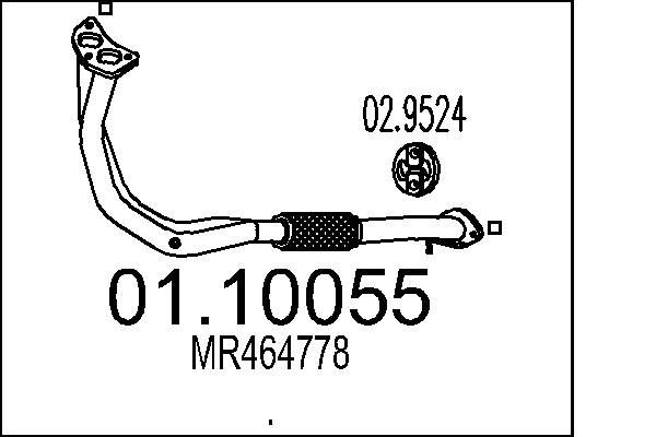 Tubo de escape MTS 01.10055 MTS 01.10055 Tubo de escape MITSUBISHI PAJERO PININ 2008
