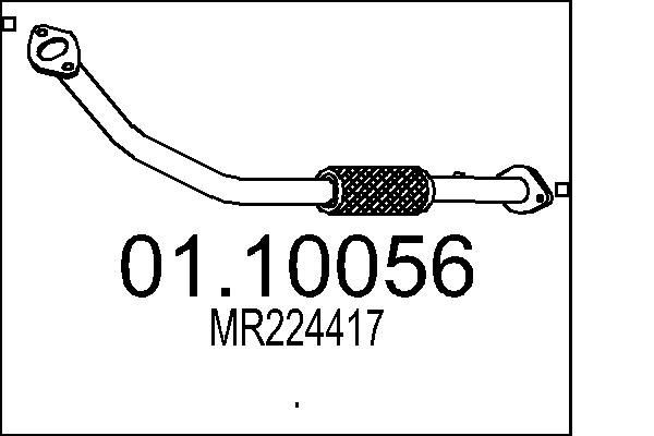 MTS Výfukové potrubie 01.10056 MTS 01.10056 Vyfukove potrubie Land Rover RANGE ROVER originálne