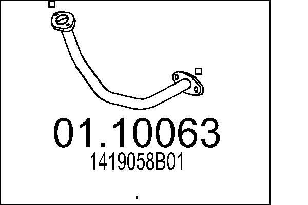 Heitgaasitoru MTS 01.10063 MTS 01.10063 Väljalasketoru Suzuki VITARA 1999