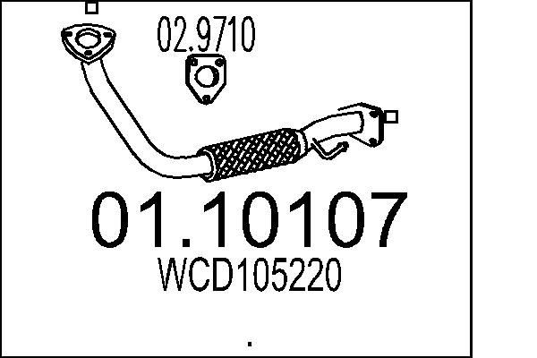 MTS Heitgaasitoru 01.10107 MTS 01.10107 Väljalasketoru Land Rover Discovery 3 odava hinnaga