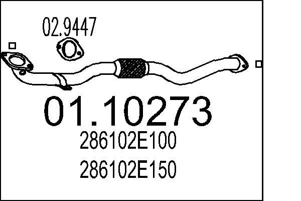 MTS Udstødningsrør 01.10273 01.10273 MTS Udstødningsrør Land Rover billig