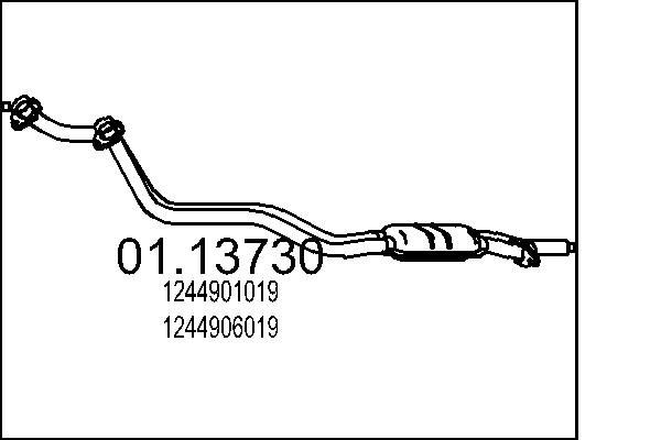 MTS Avgasrör 01.13730 MTS 01.13730 Avgasrör Mercedes S124 original