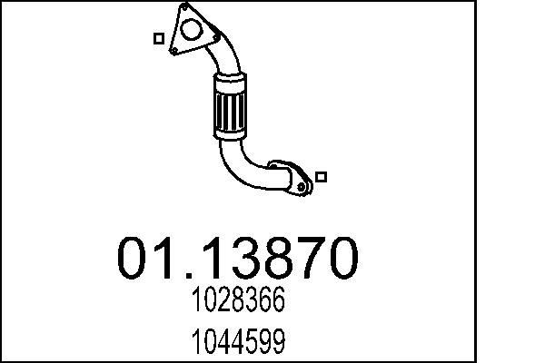 MTS Heitgaasitoru 01.13870 MTS 01.13870 Väljalasketoru FORD Escort Mk6 Sedaan (GAL, AFL) odav
