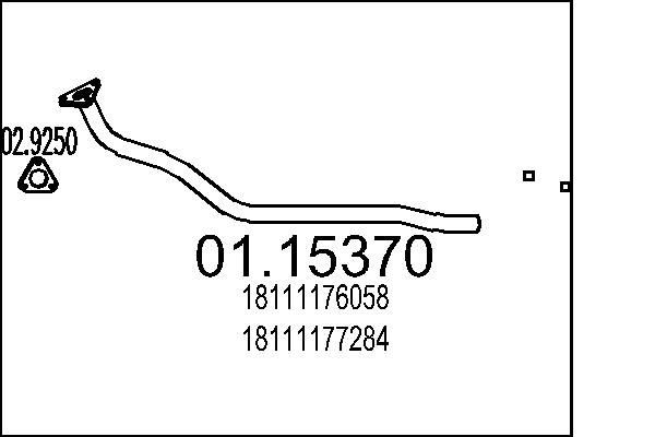 MTS Tuyau d'échappement 01.15370 MTS 01.15370 Tuyaux d'échappement BMW E28 prix