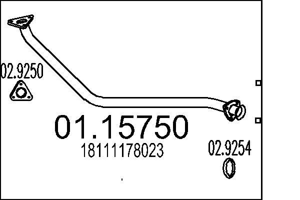 MTS Tubo gas scarico 01.15750 01.15750 Tubo gas scarico MTS BMW Serie 5 costo