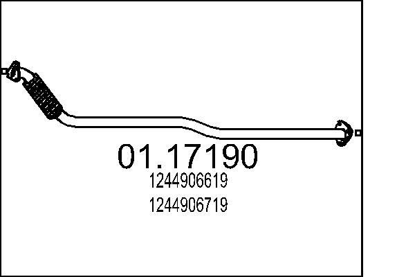 MTS Tuyau d'échappement 01.17190 MTS 01.17190 Tuyaux d'échappement Mercedes E Class W124 prix