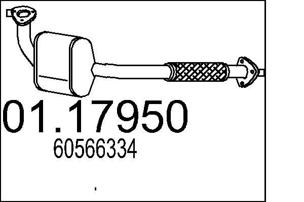 MTS Tubo de escape 01.17950 MTS 01.17950 Tubo de escape