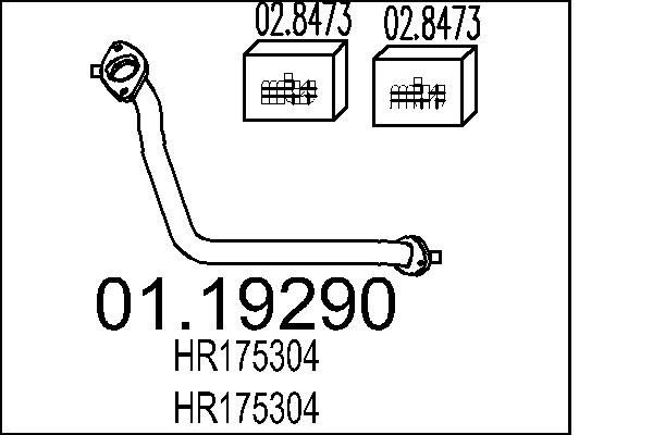 MTS Udstødningsrør 01.19290 MTS 01.19290 Udstødningsrør Toyota SUPRA originale