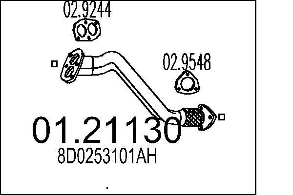 MTS Tubo gas scarico 01.21130 01.21130 Tubo gas scarico MTS AUDI Q7 costo