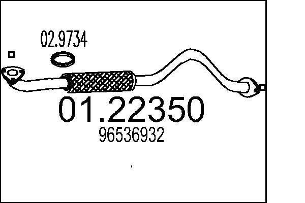 MTS Abgasrohr 01.22350 01.22350 Auspuffrohr DAEWOO REZZO MTS kaufen
