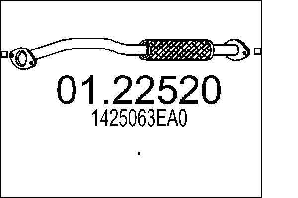 MTS Tubo gas scarico 01.22520 MTS 01.22520 Tubi gas scarico Subaru Legacy BM prezzo