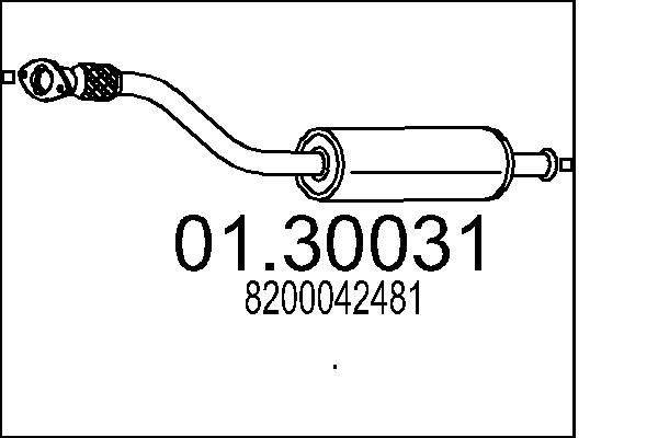 MTS Front Silencer 01.30031 01.30031 MTS front silencer for NISSAN PATROL
