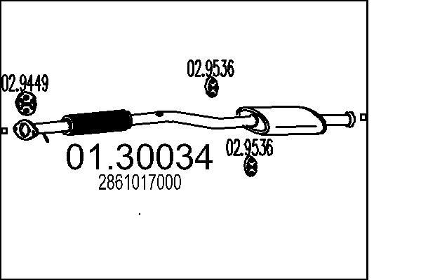 MTS Vorschalldämpfer 01.30034 01.30034 MTS Hyundai Tucson JM Vorschalldämpfer Kosten