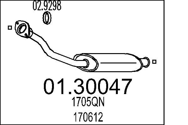 MTS Esimene summuti 01.30047 MTS 01.30047 Esimene summuti Citroen Berlingo mk2 odava hinnaga