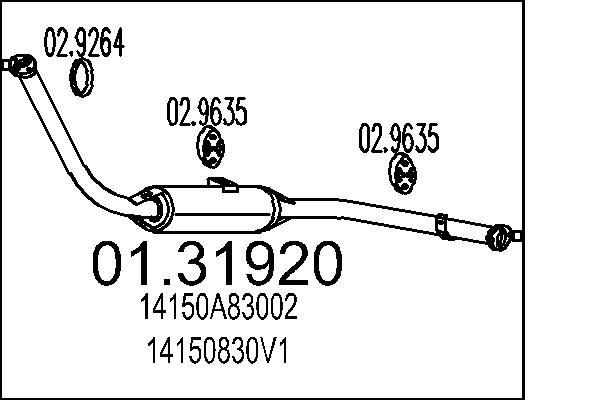 MTS Πρώτο σιλανσιέ 01.31920 01.31920 Πρώτο σιλανσιέ SUZUKI GRAND VITARA MTS