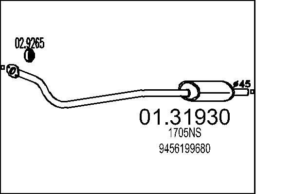 MTS Πρώτο σιλανσιέ 01.31930 Πρώτο σιλανσιέ MTS Kia CARENS 01.31930