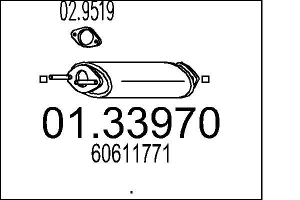 MTS Silenziatore anteriore 01.33970 01.33970 Marmitta anteriore MTS PEUGEOT 309 costo