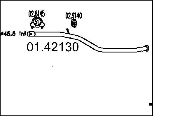 MTS Pakoputki 01.42130 01.42130 MTS Pakoputki PEUGEOT 206