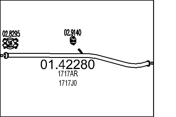 MTS Voorpijp 01.42280 MTS 01.42280 Uitlaatbocht Peugeot RCZ Coupe prijs