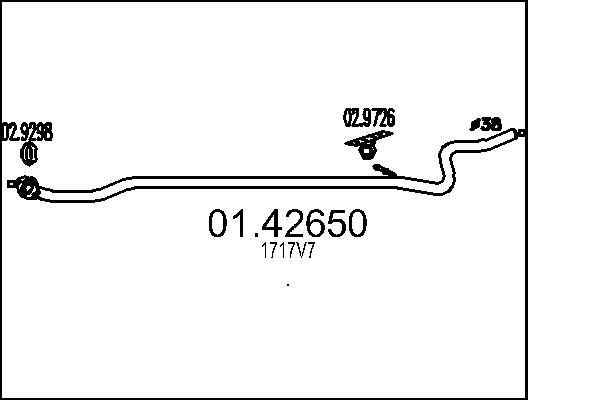 MTS Izplūdes caurule 01.42650 01.42650 MTS Izplūdes caurules Citroën lēti