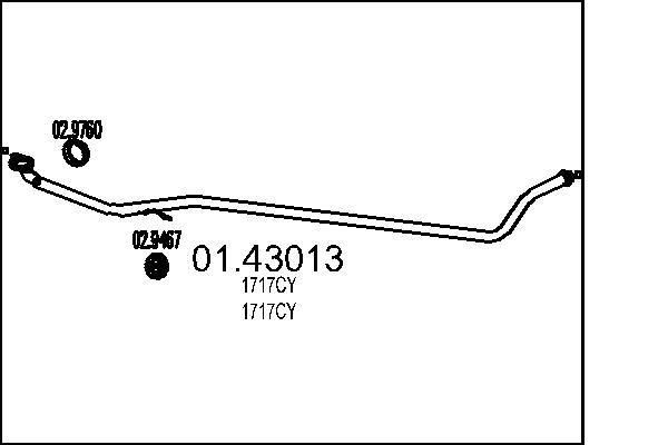 MTS Tubo gas scarico 01.43013 MTS 01.43013 Tubi di scarico TOYOTA Avanza I (F600) originale prezzo