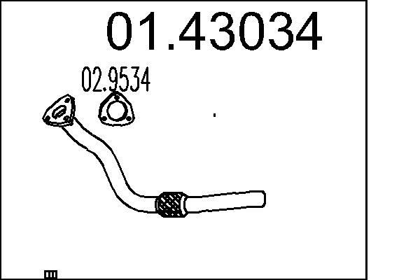 MTS Tubo gas scarico 01.43034 01.43034 Tubo gas scarico MTS AUDI Q7 costo