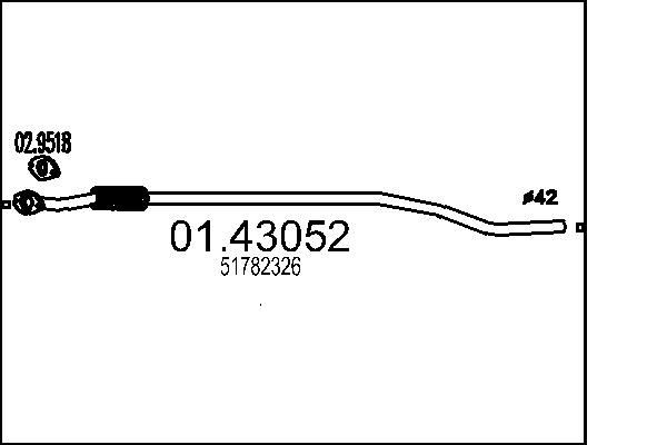 MTS Pakoputki 01.43052 01.43052 MTS Pakoputki Fiat DUCATO hinta