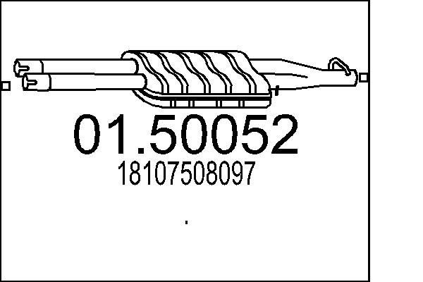 Μεσαίο σιλανσιέ MTS 01.50052 MTS 01.50052 Μεσαίο καζανάκι εξάτμισης BMW Σειρά 7 2015