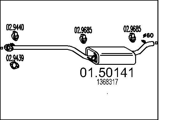 MTS Kesksummuti 01.50141 Kesksummuti MTS V40 Kombi 01.50141 odav