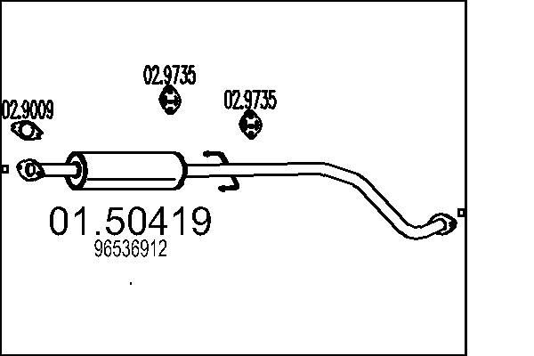Middle silencer MTS 01.50419 MTS 01.50419 2006 CHEVROLET AVEO middle silencer replacement