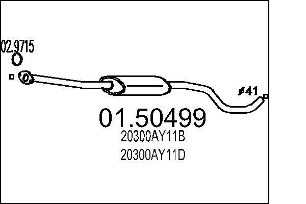 MTS Silencieux intermédiaire 01.50499 MTS 01.50499 Silencieux intermédiaire Micra K12 à un prix avantageux