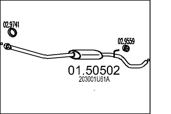 MTS Μεσαίο σιλανσιέ 01.50502 Μεσαίο καζανάκι MTS NV400 01.50502 φθηνά