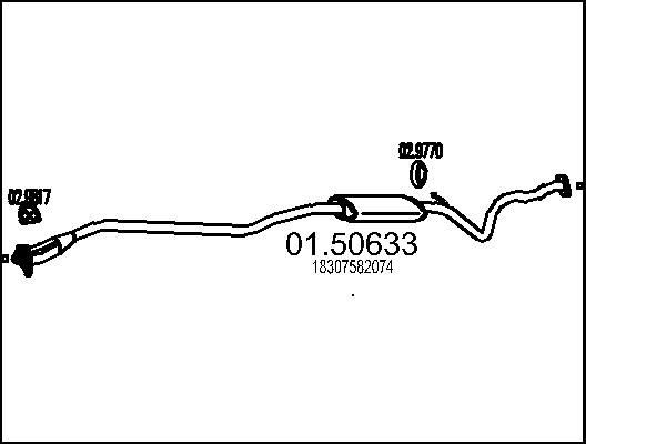 MTS Uitlaat middendemper 01.50633 MTS 01.50633 Tussendemper BMW F12 originele prijs