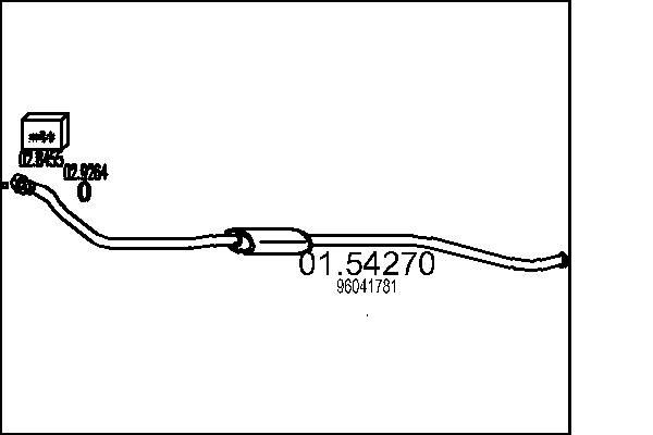 Mittelschalldämpfer MTS 01.54270 MTS 01.54270 Mittelschalldämpfer CITROЁN ZX 1999
