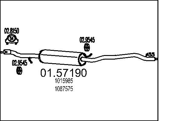 MTS Marmitta centrale 01.57190 MTS 01.57190 Marmitta centrale Ford KA RU8 originale prezzo