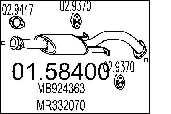 MTS Marmitta centrale 01.58400 01.58400 Marmitta centrale MTS MASERATI BITURBO costo