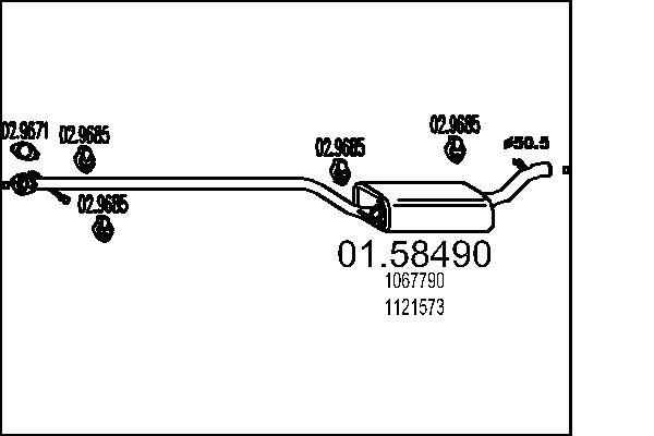 MTS Stredný tlmič výfuku 01.58490 MTS 01.58490 Stredný tlmič výfuku Lexus ES lacné