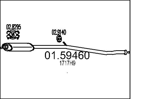 MTS Μεσαίο σιλανσιέ 01.59460 MTS 01.59460 Μεσαίο καζανάκι Land Rover FREELANDER γνήσια