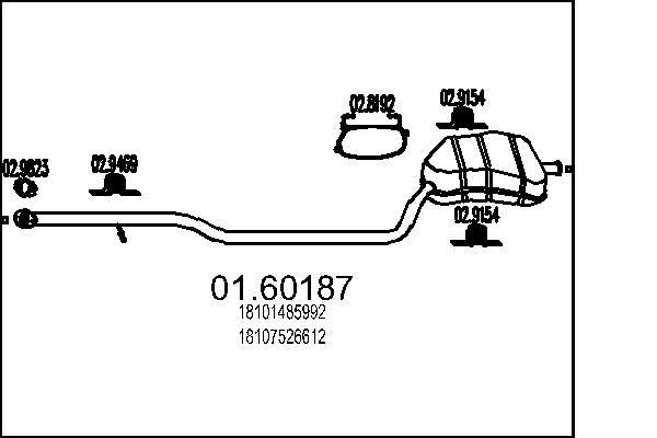 MTS Einddemper 01.60187 prijs Einddemper Mini R56 01.60187 MTS