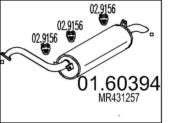 MTS Einddemper 01.60394 Mitsubishi PAJERO SPORT Einddemper MTS 01.60394