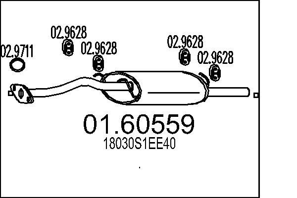 MTS Lõppsummuti 01.60559 MTS 01.60559 Summuti pütt Honda CRX ED hind