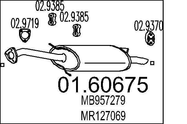 MTS Silencieux arrière 01.60675 MTS 01.60675 Pot d'échappement complet Mitsubishi Carisma da2a prix