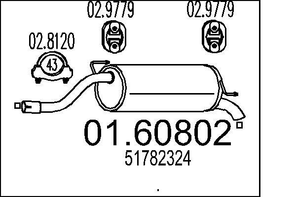 Bagpotte MTS 01.60802 MTS 01.60802 Bagpotte FIAT PUNTO 2011