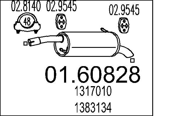 MTS Lõppsummuti 01.60828 MTS 01.60828 Summuti pütt Ford Kuga Mk1 hind