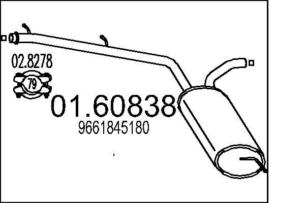 Bagpotte MTS 01.60838 MTS 01.60838 Lydpotte PEUGEOT EXPERT 2010