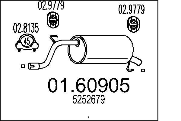 MTS Marmitta 01.60905 MTS 01.60905 Marmitte Opel Manta B originale prezzo