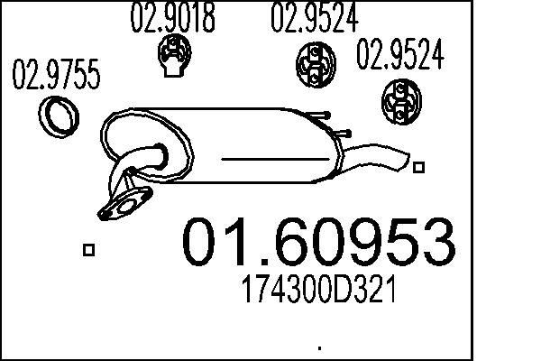 MTS Endschalldämpfer 01.60953 01.60953 MTS ESD TOYOTA Kosten
