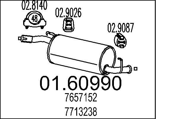 MTS Marmitta 01.60990 MTS 01.60990 Marmitta