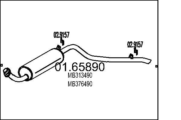 Marmitta MTS 01.65890 MTS 01.65890 costo Marmitta posteriore Mitsubishi PAJERO SPORT 2011