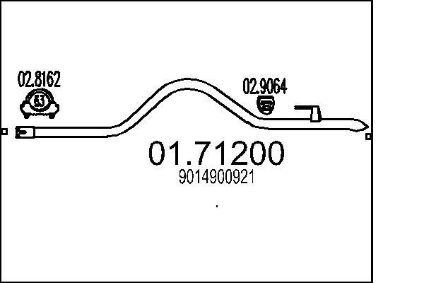 MTS Avgasrör 01.71200 01.71200 MTS avgasrör MERCEDES-BENZ CLS